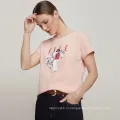 Женская модная футболка с коротким рукавом для женщин